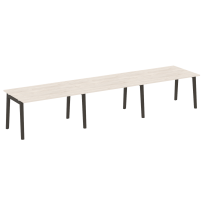 Onix Wood Стол переговорный (3 столешницы) OW.PRG-3.3 Белый бриллиант/Дуб светлый/Белый металл 4140*980*750 Onix Wood Стол переговорный (3 столешницы) OW.PRG-3.3 Белый бриллиант/Дуб светлый/Белый металл 4140*980*750