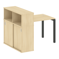 Metal System Quattro Стол офисный с шкафом-купе на П-образном м/к 50БП.РС-СШК-3.1 Т Вяз/Мокко металл 1410×1120×1098 Metal System Quattro Стол офисный с шкафом-купе на П-образном м/к 50БП.РС-СШК-3.1 Т Вяз/Мокко металл 1410×1120×1098