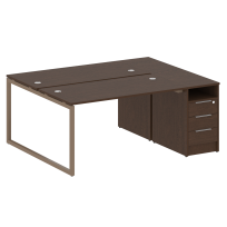 Metal System Quattro Р. ст. с тумбой на О-образном м/к 40БО.РС-СТП-2.3 Акация/Антрацит металл 1812*1475*750 Metal System Quattro Р. ст. с тумбой на О-образном м/к 40БО.РС-СТП-2.3 Акация/Антрацит металл 1812*1475*750