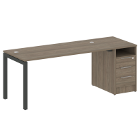 Metal System Quattro Р. ст. с тумбой на П-образном м/к 50БП.РС-СТП-1.4 Акация/Антрацит металл 2012*720*750 Metal System Quattro Р. ст. с тумбой на П-образном м/к 50БП.РС-СТП-1.4 Акация/Антрацит металл 2012*720*750