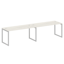 Metal System Quattro Р. ст. на 2 раб. места на О-образном м/к 40БО.СМ-2.4 Акация/Антрацит металл 3200*720*750 Metal System Quattro Р. ст. на 2 раб. места на О-образном м/к 40БО.СМ-2.4 Акация/Антрацит металл 3200*720*750
