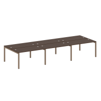 Metal System Quattro Р. ст. на 6 раб. места на П-образном м/к 50БП.СМ-6.3 Акация/Антрацит металл 4200*1475*750 Metal System Quattro Р. ст. на 6 раб. места на П-образном м/к 50БП.СМ-6.3 Акация/Антрацит металл 4200*1475*750