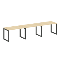 Metal System Quattro Р. ст. на 3 раб. места на О-образном м/к 50БО.СМ-3.2 Акация/Антрацит металл 3600*720*750 Metal System Quattro Р. ст. на 3 раб. места на О-образном м/к 50БО.СМ-3.2 Акация/Антрацит металл 3600*720*750