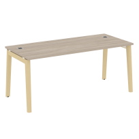 Onix Wood Direct Стол руководителя OW.SRR-5.8 Белый бриллиант/Дуб светлый/Белый металл 1780*800*750