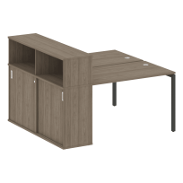 Metal System Quattro Р. ст. с шкафом-купе на П-образном м/к 40БП.РС-СШК-2.2 Т Акация/Антрацит металл 1610*1475*1098 Metal System Quattro Р. ст. с шкафом-купе на П-образном м/к 40БП.РС-СШК-2.2 Т Акация/Антрацит металл 1610*1475*1098