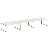 Metal System Перег. стол (3 столешницы) на О-оразном м/к БО.ПРГ-3.5 Акация/Антрацит металл 5400*1235*750