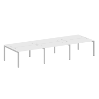 Metal System Quattro Р. ст. на 6 раб. места на П-образном м/к 50БП.СМ-6.3 Акация/Антрацит металл 4200*1475*750