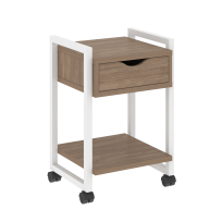 Loft Тумба на колесных опорах с ящиком и полкой VR.L-T1.K Тиквуд светлый/Антрацит металл 500×460×767 Loft Тумба на колесных опорах с ящиком и полкой VR.L-T1.K Тиквуд светлый/Антрацит металл 500×460×767