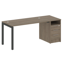 Metal System Quattro Р. ст. с тумбой на П-образном м/к 50БП.РС-СТП-1.3 Акация/Антрацит металл 1812*720*750 Metal System Quattro Р. ст. с тумбой на П-образном м/к 50БП.РС-СТП-1.3 Акация/Антрацит металл 1812*720*750