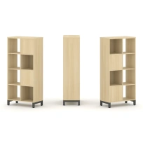 Стеллаж-перегородка двухсторонний средний четырёхъярусный Style Project SN.NSD-421 Тиквуд Светлый/Металл Белый 754×400×1615 Стеллаж-перегородка двухсторонний средний четырёхъярусный Style Project SN.NSD-421 Тиквуд Светлый/Металл Белый 754×400×1615
