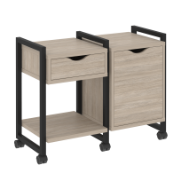 Loft Тумба на колесных опорах наборная. Вариант №3 VR.L-TN-3.K Тиквуд тёмный/Чёрный металл 970×460×767 Loft Тумба на колесных опорах наборная. Вариант №3 VR.L-TN-3.K Тиквуд тёмный/Чёрный металл 970×460×767
