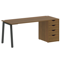 Home Office Стол офисный VR.SP-3-178.4.A Денвер светлый/Белый металл 1780×720×750 Home Office Стол офисный VR.SP-3-178.4.A Денвер светлый/Белый металл 1780×720×750