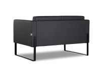Диван офисный двухместный Тренд Euroforma / Экокожа Euroline / Серый / 1270×780×780 Диван офисный двухместный Тренд Euroforma / Экокожа Euroline / Серый / 1270×780×780