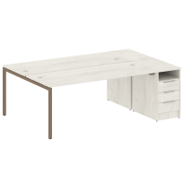 Metal System Quattro Р. ст. с тумбой на П-образном м/к 40БП.РС-СТП-2.5 Акация/Антрацит металл 2212*1475*750 Metal System Quattro Р. ст. с тумбой на П-образном м/к 40БП.РС-СТП-2.5 Акация/Антрацит металл 2212*1475*750