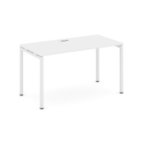 Стол офисный Style Project SN-4P.SP-002 / Дуб Табак – Металл Белый / 1180×600×750