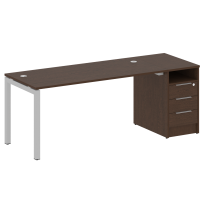 Metal System Quattro Р. ст. с тумбой на П-образном м/к 50БП.РС-СТП-1.4 Акация/Антрацит металл 2012*720*750 Metal System Quattro Р. ст. с тумбой на П-образном м/к 50БП.РС-СТП-1.4 Акация/Антрацит металл 2012*720*750