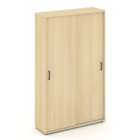 Шкаф-купе с полками Style Project SN.SHK-001 / Акация Лорка – Белый – Черные ручки / 1200×400×1982 Шкаф-купе с полками Style Project SN.SHK-001 / Акация Лорка – Белый – Черные ручки / 1200×400×1982