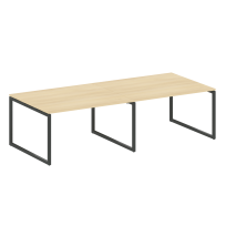 Metal System Quattro Перег. стол (2 столешницы) на О-образном м/к 40БО.ПРГ-2.3 Акация/Антрацит металл 2800*1235*750 Metal System Quattro Перег. стол (2 столешницы) на О-образном м/к 40БО.ПРГ-2.3 Акация/Антрацит металл 2800*1235*750