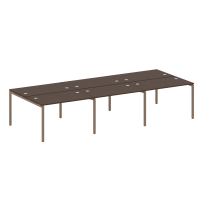 Metal System Quattro Р. ст. на 6 раб. места на П-образном м/к 40БП.СМ-6.2 Акация/Антрацит металл 3600*1475*750 Metal System Quattro Р. ст. на 6 раб. места на П-образном м/к 40БП.СМ-6.2 Акация/Антрацит металл 3600*1475*750
