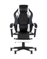 Кресло игровое TopChairs Virage черно-белое Кресло игровое TopChairs Virage черно-белое