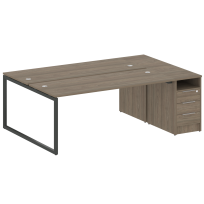 Metal System Quattro Р. ст. с тумбой на О-образном м/к 40БО.РС-СТП-2.5 Акация/Антрацит металл 2212*1475*750 Metal System Quattro Р. ст. с тумбой на О-образном м/к 40БО.РС-СТП-2.5 Акация/Антрацит металл 2212*1475*750