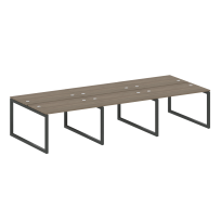 Metal System Quattro Р. ст. на 6 раб. места на О-образном м/к 50БО.СМ-6.2 Акация/Антрацит металл 3600*1475*750 Metal System Quattro Р. ст. на 6 раб. места на О-образном м/к 50БО.СМ-6.2 Акация/Антрацит металл 3600*1475*750