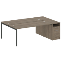 Metal System Quattro Р. ст. с тумбой на П-образном м/к 40БП.РС-СТП-2.5 Акация/Антрацит металл 2212*1475*750 Metal System Quattro Р. ст. с тумбой на П-образном м/к 40БП.РС-СТП-2.5 Акация/Антрацит металл 2212*1475*750