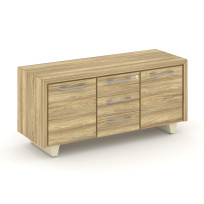 Corner Греденция большая COR.GRB Орех лоренцо/Графит/Графит металл 1296×450×600 Corner Греденция большая COR.GRB Орех лоренцо/Графит/Графит металл 1296×450×600