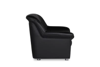 Двухместный диван Карелия Euroforma / Экокожа Euroline / Черный/ 1520×890×870