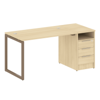 Metal System Quattro Р. ст. с тумбой на О-образном м/к 40БО.РС-СТП-1.2 Акация/Антрацит металл 1612*720*750 Metal System Quattro Р. ст. с тумбой на О-образном м/к 40БО.РС-СТП-1.2 Акация/Антрацит металл 1612*720*750