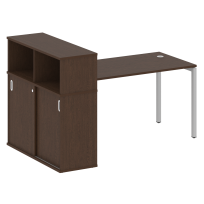 Metal System Quattro Стол офисный с шкафом-купе на П-образном м/к 40БП.РС-СШК-3.3 Т Вяз/Мокко металл 1810×1120×1098 Metal System Quattro Стол офисный с шкафом-купе на П-образном м/к 40БП.РС-СШК-3.3 Т Вяз/Мокко металл 1810×1120×1098