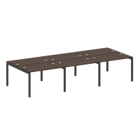 Metal System Quattro Р. ст. на 6 раб. места на П-образном м/к 50БП.СМ-6.2 Акация/Антрацит металл 3600*1475*750 Metal System Quattro Р. ст. на 6 раб. места на П-образном м/к 50БП.СМ-6.2 Акация/Антрацит металл 3600*1475*750