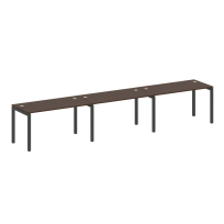 Metal System Quattro Р. ст. на 3 раб. места на П-образном м/к 50БП.СМ-3.3 Акация/Антрацит металл 4200*720*750 Metal System Quattro Р. ст. на 3 раб. места на П-образном м/к 50БП.СМ-3.3 Акация/Антрацит металл 4200*720*750