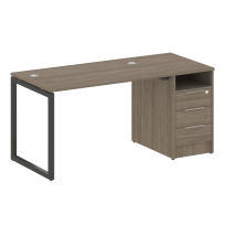 Metal System Quattro Р. ст. с тумбой на О-образном м/к 40БО.РС-СТП-1.2 Акация/Антрацит металл 1612*720*750 Metal System Quattro Р. ст. с тумбой на О-образном м/к 40БО.РС-СТП-1.2 Акация/Антрацит металл 1612*720*750