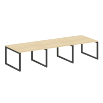 Metal System Quattro Перег. стол (3 столешницы) на О-оразном м/к 50БО.ПРГ-3.2 Акация/Антрацит металл 3600*1235*750 Metal System Quattro Перег. стол (3 столешницы) на О-оразном м/к 50БО.ПРГ-3.2 Акация/Антрацит металл 3600*1235*750