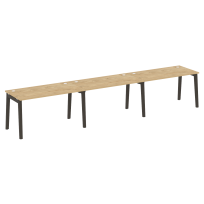 Onix Wood Рабочая станция OW.RS-3.3.7 Белый бриллиант/Дуб светлый/Белый металл 4140*720*750