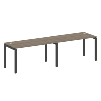 Metal System Quattro Р. ст. на 2 раб. места на П-образном м/к 50БП.СМ-2.3 Акация/Антрацит металл 2800*720*750 Metal System Quattro Р. ст. на 2 раб. места на П-образном м/к 50БП.СМ-2.3 Акация/Антрацит металл 2800*720*750