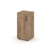 Шкаф для документов низкий узкий левый с глухой дверью Style Project SN.STU-301(L) / Акация Лорка – Белый – Черные ручки / 400×400×833 Шкаф для документов низкий узкий левый с глухой дверью Style Project SN.STU-301(L) / Акация Лорка – Белый – Черные ручки / 400×400×833