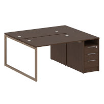 Metal System Quattro Р. ст. с тумбой на О-образном м/к 40БО.РС-СТП-2.2 Акация/Антрацит металл 1612*1475*750 Metal System Quattro Р. ст. с тумбой на О-образном м/к 40БО.РС-СТП-2.2 Акация/Антрацит металл 1612*1475*750