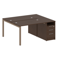 Metal System Quattro Р. ст. с тумбой на П-образном м/к 50БП.РС-СТП-2.2 Акация/Антрацит металл 1612*1475*750 Metal System Quattro Р. ст. с тумбой на П-образном м/к 50БП.РС-СТП-2.2 Акация/Антрацит металл 1612*1475*750