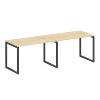 Metal System Quattro Р. ст. на 2 раб. места на О-образном м/к 40БО.СМ-2.2 Акация/Антрацит металл 2400*720*750 Metal System Quattro Р. ст. на 2 раб. места на О-образном м/к 40БО.СМ-2.2 Акация/Антрацит металл 2400*720*750