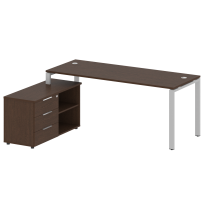 Metal System Р. ст. с тумбой на П-образном м/к БП.РС-СТС-2.5 (L) Акация/Антрацит металл 1900*1520*750 Metal System Р. ст. с тумбой на П-образном м/к БП.РС-СТС-2.5 (L) Акация/Антрацит металл 1900*1520*750