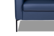 Кресло Savoy Euroforma / Экокожа Euroline 980 / Серо-синяя / 875×800×720
