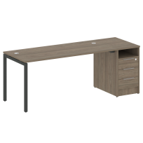 Metal System Quattro Р. ст. с тумбой на П-образном м/к 40БП.РС-СТП-1.4 Акация/Антрацит металл 2012*720*750 Metal System Quattro Р. ст. с тумбой на П-образном м/к 40БП.РС-СТП-1.4 Акация/Антрацит металл 2012*720*750