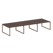 Metal System Quattro Р. ст. на 6 раб. места на О-образном м/к 50БО.СМ-6.3 Акация/Антрацит металл 4200*1475*750 Metal System Quattro Р. ст. на 6 раб. места на О-образном м/к 50БО.СМ-6.3 Акация/Антрацит металл 4200*1475*750