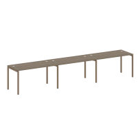 Metal System Quattro Р. ст. на 3 раб. места на П-образном м/к 40БП.СМ-3.3 Акация/Антрацит металл 4200*720*750 Metal System Quattro Р. ст. на 3 раб. места на П-образном м/к 40БП.СМ-3.3 Акация/Антрацит металл 4200*720*750